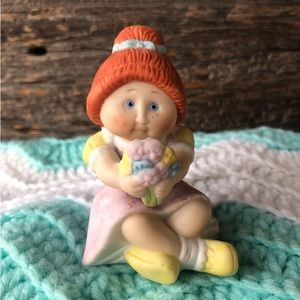 Cabbage Patch doll figurine Bisque porcelain 1984 red head 1980s collectible 80s